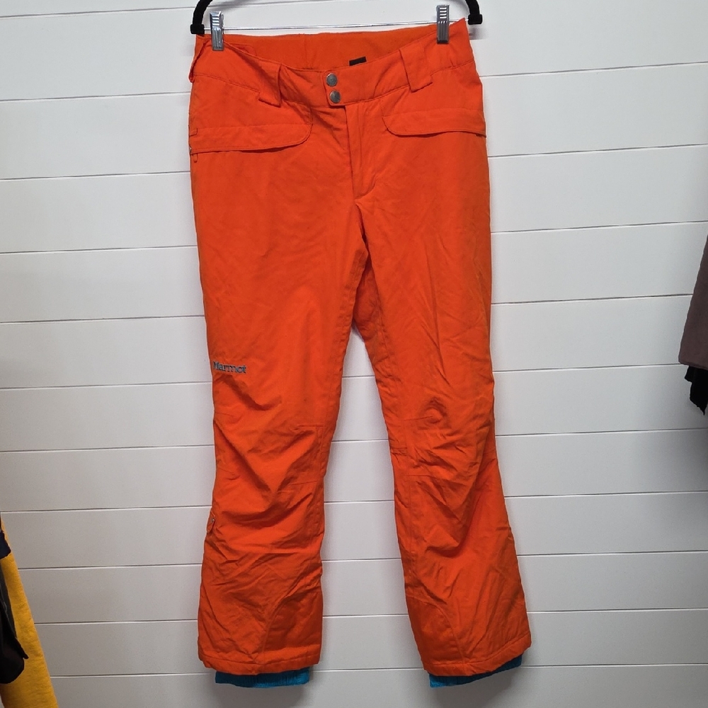 Marmot Membrain Snow Pants Womens Size 8 Medium Orange Teal